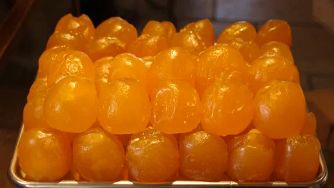 Candied clementines Close-Up 動画素材 308816905