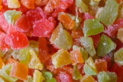 Candied cubes of different colors Stock Photos