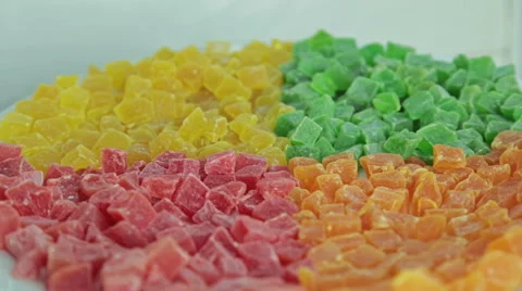 Candied Fruit Mix, loop rotation. Stock Footage 68571810