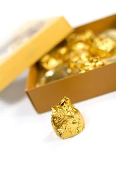 Candies in box Stock Photos