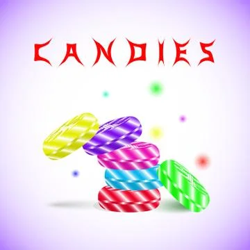 Candies in different colors Stock Illustration