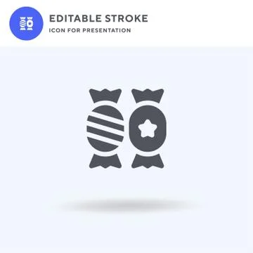 Candies icon vector, filled flat sign, solid pictogram isolated on white, logo Stock Illustration
