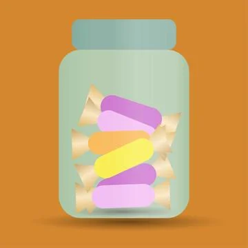 Candies jar Stock Illustration