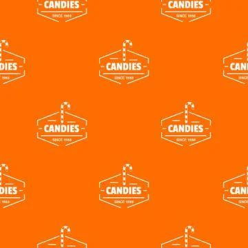 Candies pattern vector orange Stock Illustration