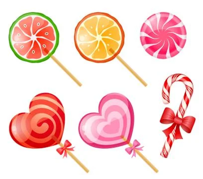 Candies set Illustrazione stock