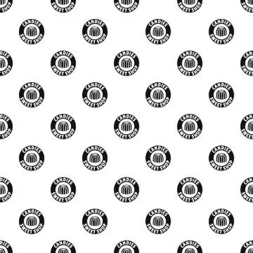Candies sweet shop pattern vector seamless Stock Illustration