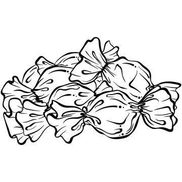 Candies in wrapper Stock Illustration