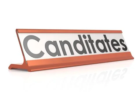 Canditates table tag Stock Illustration
