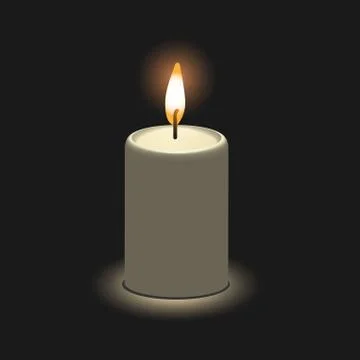 Candle in 3D view Stock Illustration