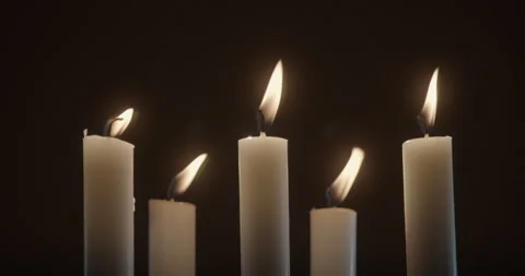 Candle against dark background. Stock Footage 327118408