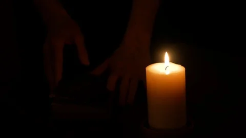 Candle And Book 7 Video stock 128566414
