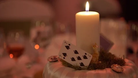 Candle and a card Stock Footage 72731455