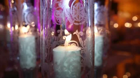 Candle and glass Stock Footage 20497469