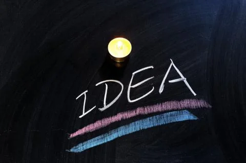 Candle and idea Stock Photos