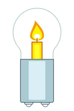 Candle and lamp 스톡 일러스트
