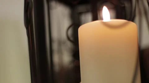 Candle in and out of focus Stock Footage 44880624