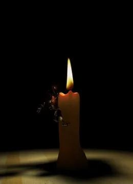 Candle and robot Stock Illustration