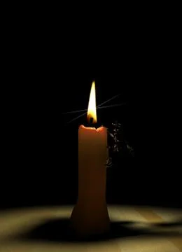 Candle and robot Stock Illustration