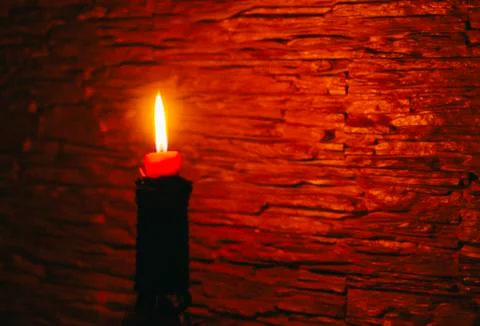 Candle And Wall Stock Photos