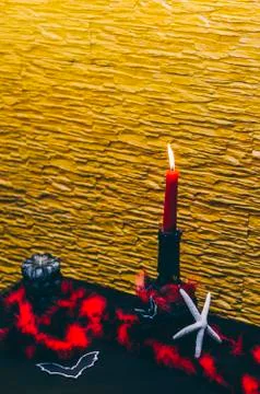 Candle And Wall Stock Photos