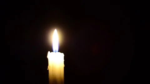 Candle and wind, blinking flame Stock Footage 48842112