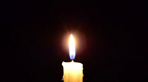 Candle and wind, blinking flame Stock Footage 48842279