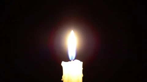 Candle and wind, blinking flame Stock Footage 48842307