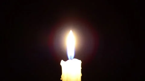 Candle and wind, blinking flame Stock Footage 48842499