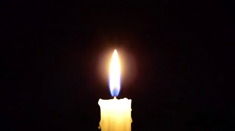 Candle and wind, blinking flame Stock Footage 48842509