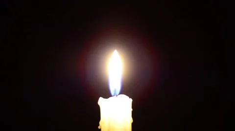 Candle and wind, blinking flame Stock Footage 48842516