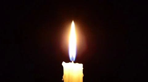 Candle and wind, blinking flame Stock Footage 48842535