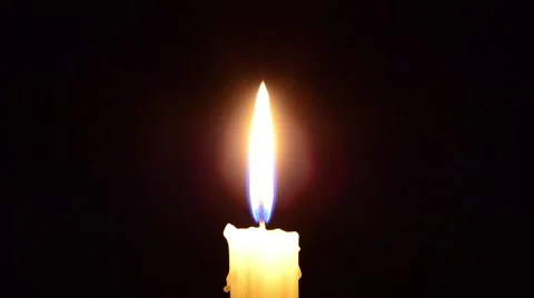 Candle and wind, blinking flame Stock Footage 48842578