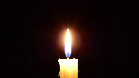Candle and wind, blinking flame Stock Footage 48855814