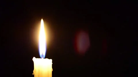 Candle and wind, blinking flame Stock Footage 48855832
