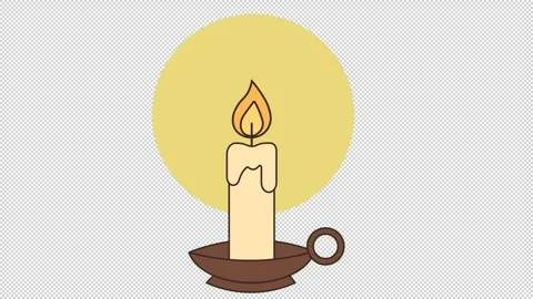 Candle animation glowing softly Stock Footage 317736499