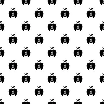 Candle apple pattern seamless Stock Illustration