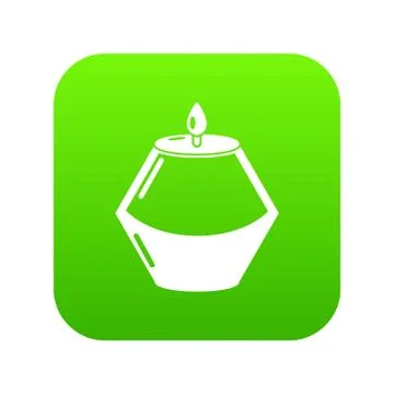 Candle aromatic icon, simple black style 스톡 일러스트