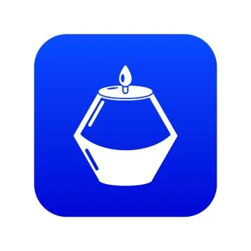Candle aromatic icon, simple black style 스톡 일러스트