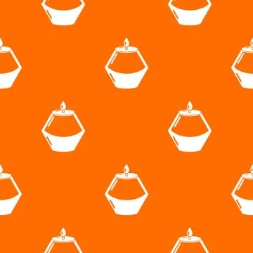 Candle aromatic pattern orange 스톡 일러스트