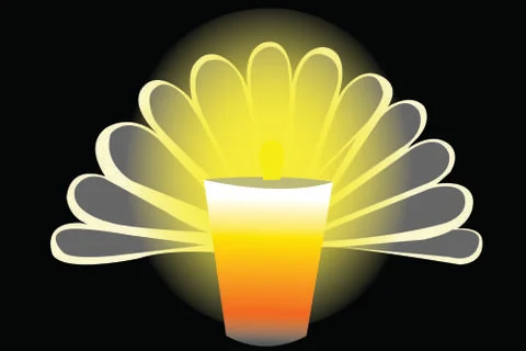 Candle art Stockillustratie