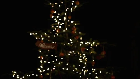 The candle on the background of the Christmas tree. Stock Footage 70073551