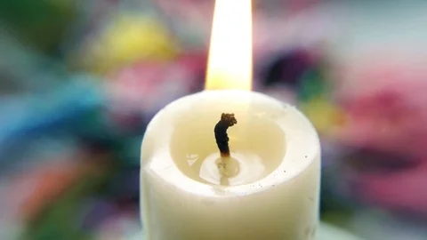Candle with background color Stock Footage 75397180