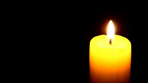 Candle being blown out in the darkness Stock Footage 77862684