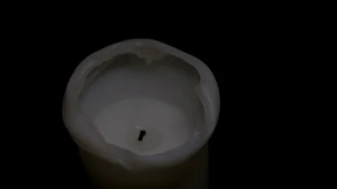 Candle being blown out Stock Footage 82832823