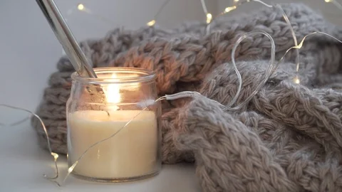 Candle being lighten up Stock Footage 97497490