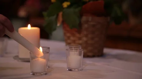 Candle being lit Stock Footage 233185320