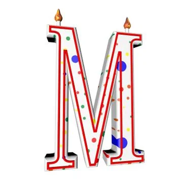 Candle for birthday cake Stock-Illustration