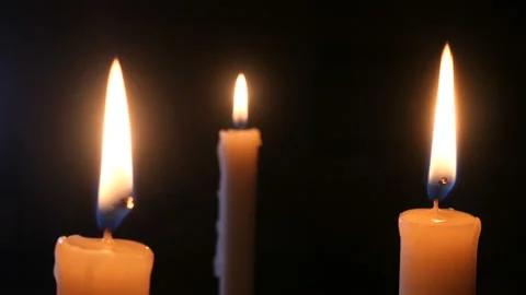 Candle on a black background close-up. Stock Footage 102242102