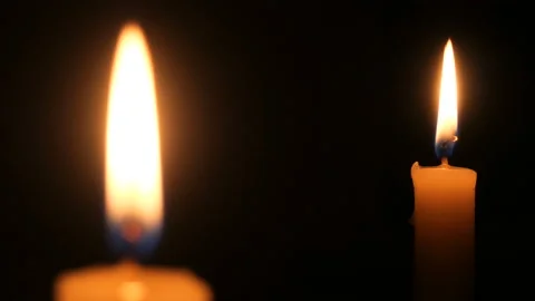 Candle on a black background close-up. Stock Footage 102242413