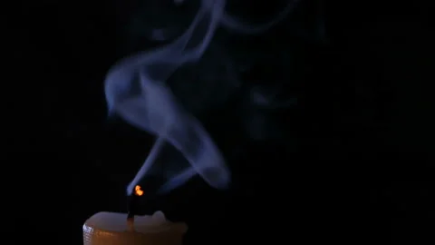 Candle on a black background close-up. Stock Footage 102242622